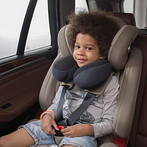 Kids Chin Supporting Travel Neck Pillow, Helps Support Head and Neck, Comfortably Designed for Head, Neck, and Chin Support - Ideal for Toddlers and Children,Black