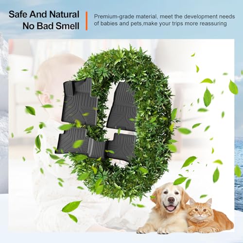 powoq Floor Mats Compatible with 2016-2021 Tucson Floor Liner Cargo Mat TPE Back Seat Protector Replacement for 2016 2017 2018 2019 2020 2021 Tucson Accessories (Trunk Mat+Backrest Mat+Floor Mats) - size: Compatible with Hyundai Tucson | 2016-2021