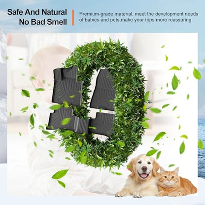 powoq Floor Mats Compatible with 2016-2021 Tucson Floor Liner Cargo Mat TPE Back Seat Protector Replacement for 2016 2017 2018 2019 2020 2021 Tucson Accessories (Trunk Mat+Backrest Mat+Floor Mats) - size: Compatible with Hyundai Tucson | 2016-2021