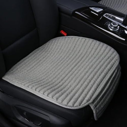 Suninbox Car Seat Covers, Bottom Car Seat Cover Cloth,Front Seat Only Universal Car Seat Cushion Buckwheat Hulls Car Seat Pads Mat for Auto Driver Ventilated Breathable Comfortable(Gray) - color: Gray