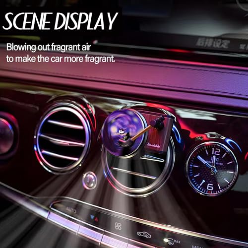 Maicican 12 PCS Starry Sky Cat Car Air Freshener Vent Clip, Cute Car Air Freshener with Record Player Design, Unique Car Accessories and Decor for Music Lovers or Cat Lover (Starry Sky Cat A) - color: Starry Sky Cat A