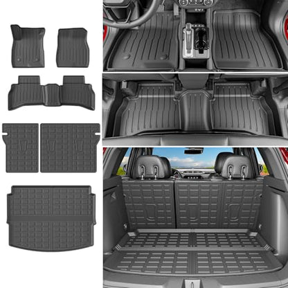powoq AWD Floor Mats Compatible with 2021-2026 Chevy Trailblazer Trunk Mat Cargo Mat Backrest Liner TPE Replacement for 21-26 Chevy Trailblazer AWD Accessories (Trunk Mat+Backrest Mats+Floor mats) - size: Compatible with Chevy Trailblazer AWD | 2021-2026