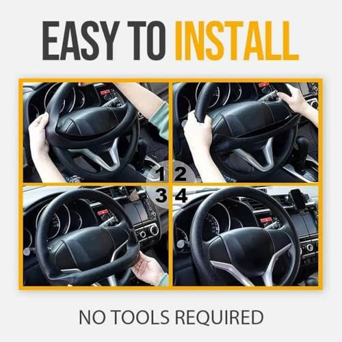 Car Steering Wheel Protective Cover, Silicone Steering Wheel Cover Grip, Cool Non-Slip Thin Steering Wheel Protector, Stretchy, Silent, Fits 13/14/15/16 inch Wheels (Dark Blue) - color: Dark Blue