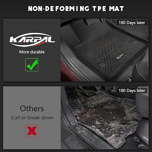 KARPAL Floor Mats for 2019-2025 2026 Chevy Blazer Gas Only (Not for EV & Trailblazer), All-Weather TPE Custom Fit Floor Liners Car Accessories - style: 2019-2026 | For Chevy Blazer Gas | Full Set