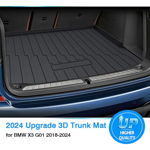 Powerty Trunk Mat for 2018-2023 2024 BMW X3 G01 Accessories Cargo Mats TPO All Weather Cargo Liner Heavy-Duty Trunk Liners (Not Fit X3 xDrive 30e) - size: BMW X3 Cargo Mat 18-24