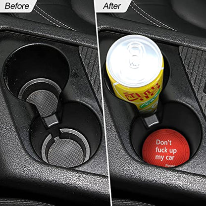 Car Cup Coaster, 4Pcs 2.75 Inch Auto Cup Holder Insert Coasters, Non-Slip Waterproof Embedded Drink Mat, Automotive Interior Accessories for Men and Women (D Red/4PCS) - color: D Red/4PCS