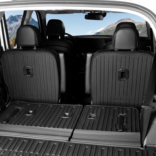 Second Row Backrest Mats for 2020-2025 Kia Telluride Accessories 7 Seater, All Weather TPE Back Seat Protector Replacement for Kia Telluride - style: Second Row Backrest Mats