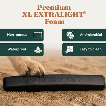 Whiffie Cushion™ - Patented Dog Car Window Chin Rest - Premium XL EXTRALIGHT® Foam, Universal Fit, Waterproof & Easy-Clean - Handcrafted in Canada - 15.5", Stealth Black - color: Stealth Edition, size: 1x Pack