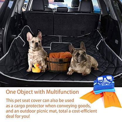 petalage Dog Car Seat Cover Waterproof 56” x 50“ for for Trucks Cars & SUVs Back Seat Heavy-Duty Nonslip Pet Car Seat Cover Protector - size: 56"Truck-gray edge