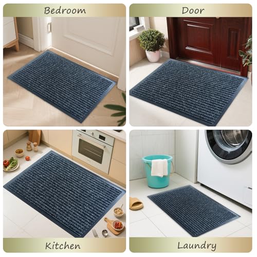Front Door Mat,4'x6'Indoor Outdoor Door Mat,Heavy Duty Durable Welcome,Commercial Floor Mats Inside Outside Entrance, Waterproof All-Season, All-Weather Non Slip Backing Doormat for Entryway,Black - size: 48"x72"