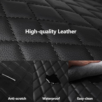 HChengkikz Car Seat Cover, Breathable and Waterproof Leather Seat Covers, Luxury PU Universal Fit Automotive Airbag Compatible for Cars Sedans SUV and Trucks (2 Pieces, Front Seat, Black) - color: N1 Black, size: Front Seat