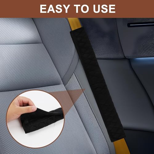 25.5 Inch Extra Long Car Seat Belt Covers, Soft and Comfortable Harness Pad for Adults and Kids, Long-lasting Fabric Material Easy to Install Universal Fit for Cars Trucks SUV (Black, 25.5in 1pack) - size: 25.5in, 1pc