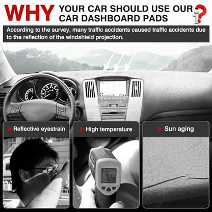 Autorder Dashboard Cover Mat for Lexus RX RX300/RX330/RX350/RX400 2004-2008 2009 Accessories Dash Cover Upgrade Flannel Dash Mat Sunshade Glare UV Rays Protector - size: For Lexus RX 2004-2009
