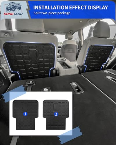 Rongtaod Back Seat Cover Protector Compatible with 2023 2024 2025 2026 Honda Pilot 7&8 Seats Back Seat Cover Kick Mats Trunk Mat Cargo Mat Cargo Liner Pilot Accessories (The 2nd Row Backrest Mats) - color: 23-26 2nd Row Kick Mats
