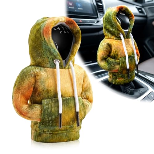 Car Gear Shift Knob Hoodie Cover Dazzling Desgin - Universal Automotive Cute Gear Shifter Protector Covers,Comfortable Cars Interior Accessories for Men Women (Autumn Mist) - color: Autumn Mist