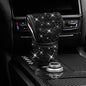 Bling Auto Gear Shift Knob Cover, Car Shifter Cover, Sparkly Crystal Rhinestones Gear Shift Knob Cover for Women Girls, PU Leather Shift Gear Cover with Bling Accessories Fit Cars (Black) - color: Black