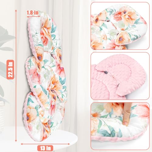 GFU Infant Stroller mat, Fits for Stroller, Swing, Flowers - color: Pink Flowers