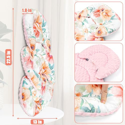 GFU Infant Stroller mat, Fits for Stroller, Swing, Flowers - color: Pink Flowers