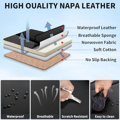 Car Seat Covers Full Set,5 Seat Leather Seat Covers for Cars,Black Front Seats and Back Seat Cover,Waterproof Car Seat Cushion Protectors,Universal Fit for Most Cars SUV Trucks - color: Black