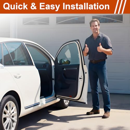 34 Ft Car Door Seal Strip Universal Self Adhesive Automotive Weather Stripping, Double Layer 5-Hole Car Door Soundproofing Strip, Rubber Seal Strip for Cars Trucks SUVs RVs