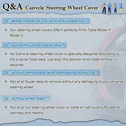 Canvcle Steering Wheel Cover for Tesla Model 3/Y 2016-2025 2026 Highland/Juniper Accessories Carbon Fiber Steering Wheel Cover Protector Non-Slip, Comfortable, Breathable, Model 3/Y Accessories, White