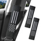 JDDRY 2PC Car Seat Belt Covers Pads,Seatbelt Strap Cover,Seat Belt Shoulder Strap Pads,Carbon Fiber Leather Car Interior Accessories(2Pack,Black-USA Flag)