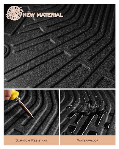 for Chevy Equinox for GMC Terrain Floor Mats & Cargo Liners 2018-2024,All Weather Floor Mats for Chevy Equinox Trunk Mats Rear Backrest Mats Accessories 2024 2023 2022 2021 2020 2019 2018 (6PCS)