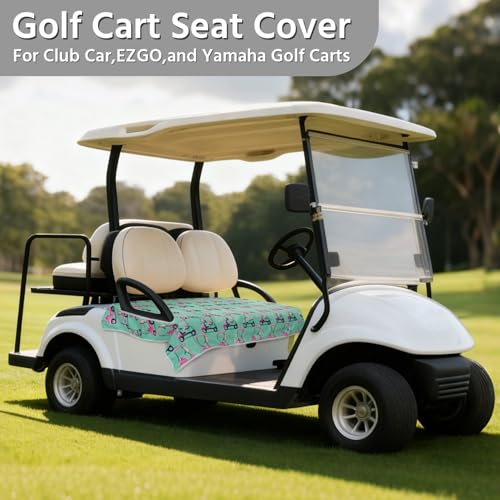 Golf Cart Seat Covers, Universal Golf Cart Seat Towel Blanket for Yamaha, EZGO, Club Car, Icon and More 2-Seat Carts, 100% Microfiber Keeps Seat Comfortable and Clean - color: teal