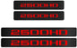 4Pcs Car Door Sill Protector Door Sill Scuff Plate Stickers Compatible with Sierra 2500HD (Red) - color: 2500HD (Red)