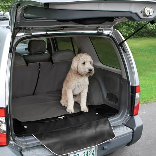 Kurgo Rover Cargo Cape - Protects Cargo Area from Dirt & Scratches - Stain Resistant - Car Boot Protector - Water-Resistant Cargo Cape - SUV Trunk Liner with Bumper Flap - Charcoal