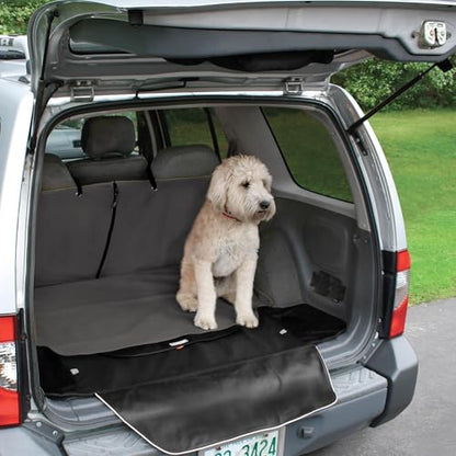 Kurgo Rover Cargo Cape - Protects Cargo Area from Dirt & Scratches - Stain Resistant - Car Boot Protector - Water-Resistant Cargo Cape - SUV Trunk Liner with Bumper Flap - Charcoal