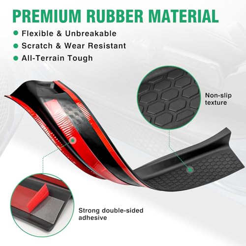 HOCHO Fit for Jeep Door Sill Guards, Upgraded Thicker Rubber US Flag Pattern Door Sill Guards Fit for 2018-2025 Jeep Wrangler JL JLU Accessories & Gladiator Accessories 4 Doors