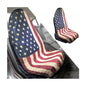 Ameican Flag Waterproof Towel Car Seat Cover, Sweatproof Non Slip Bucket Carseat, Patriotic Machine Washable Vehicle Bucket Frontseat Protector Accessories, Universal Fit(Flag)