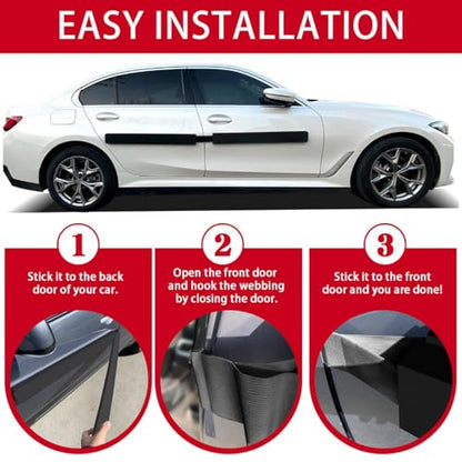 2 Pack Dent Prevent Car Door Protector 33.46 Inch Magnetic Removable Car Door Dent Protector Lengthen and Widen Prevents Scratches Dings, Black