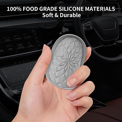 Car Cup Coaster [4 Pack] Silicone Car Coasters/Cup Mats - 2.75In Universal Non-Slip Recessed Car Interior Accessories - Car Cup Holder Insert Coasters Light Grey - color: 4 Pack-light Grey