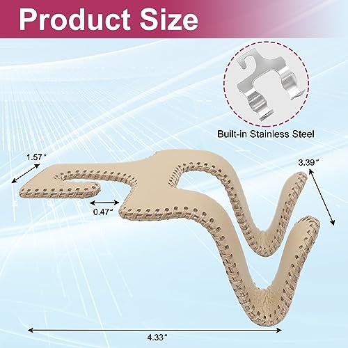 Upgraded Headrest Hooks for Purses and Bags, 2 in 1 Car Back Seat Head Rest Hanger Matching Cars Interior Genuine Leather Vehicle Storage Holder Hook, 2 Pack, Black - color: Style B - Black 2 Pack