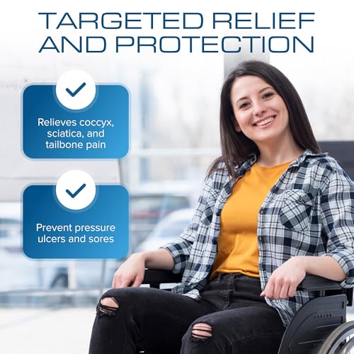 Kölbs Gel Extreme Wheelchair Cushions Seat Cushion, Coccyx, Sciatica & Tailbone Pain Relief Seating Pad Ideal for Office, Kitchen Wheelchairs and Auto, 18 x 18, 3 Inch Thick (Change for dif, Sizes) - size: 18x18x3 Inch (Pack of 1)