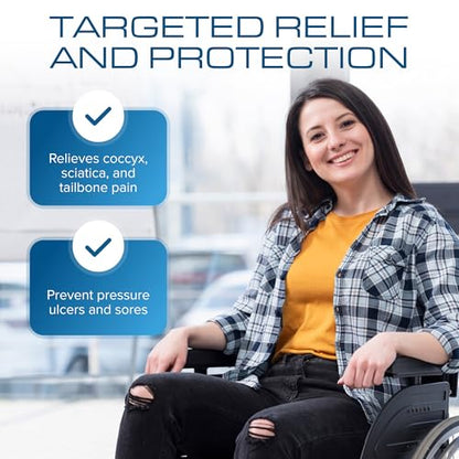Kölbs Gel Extreme Wheelchair Cushions Seat Cushion, Coccyx, Sciatica & Tailbone Pain Relief Seating Pad Ideal for Office, Kitchen Wheelchairs and Auto, 24 x 18, 3 Inch Thick - size: 24x18x3 Inch (Pack of 1)