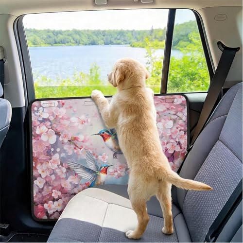 Hummingbird Dog Car Door Protector for Small Suv Stain-Resistant Door Panel Cover, Anti-Scratch Protects Doors Guard for Cars/SUVs/Trucks Fashion Cars Accessories - color: Blue Hummingbird