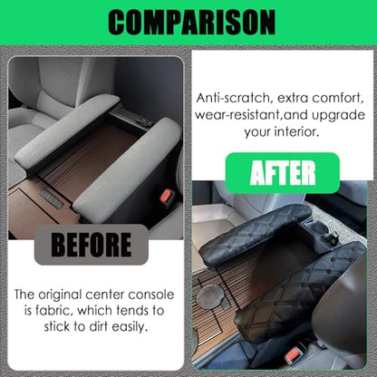 Armrest Cover for Toyota Sienna 2021 2022 2023 2024 2025 2026 Leather Center Console Side Covers [Not for Cool Box], Scratch-Resistant & Stylish for Toyota Sienna Interior Accessories - size: 2) 21-26 |Sienna| Armrest Side Cover,Thin Size
