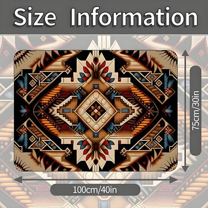 Universal Car Trunk Mat 29" x 39", Retro Bohemian Style All Weather Trunk Protection Cargo Liner, Durable Cargo Mat Rear Trunk Liner, Stylish Vehicle Interior Accessories Suitable for Most Car Models - color: Retro Bohemian Style