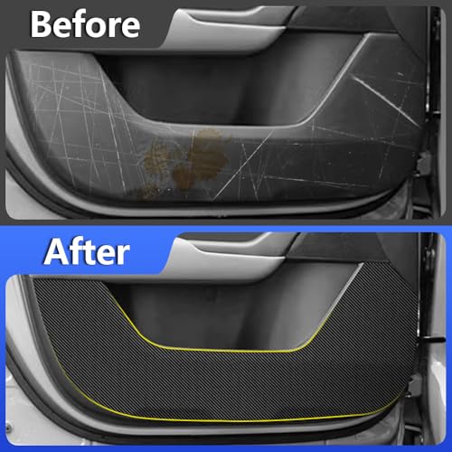 Car Door Anti Kick Pad for Mazda CX-50 CX50 2023 2024 2025 2026 Accessories Carbon Fiber Style Leather Sticker Door Sill Protector Cover Edge Guard Side Mat Interior Dirty