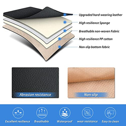 Nilight Car Seat Covers Custom Fit 2009-2024 Ram 1500 and 2010-2024 2500 3500 Crew Cabs Mega Cab Waterproof Faux Leather Cushion for Pickup Truck (Full Set, 2 Front and 3 Rear Seats) - color: Full Sets 5 Seat, style: Dodge Ram 2009-2024