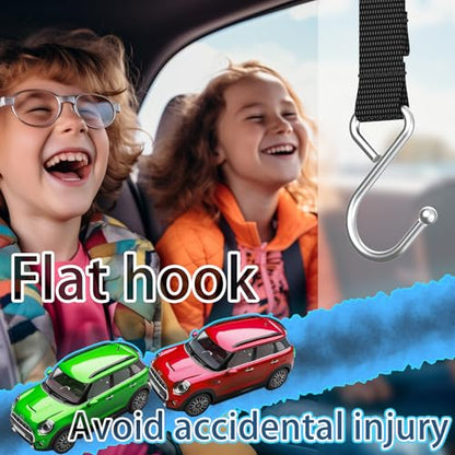 Purse Hook for Car, Safe Flat S-Shape Headrest Hooks for Car, 100 LBS Heavy Duty Car Seat Hooks, Multi-Use Car Bag Hooks & Sports Fence Hook for Bags (2 Pack) - style: DS1