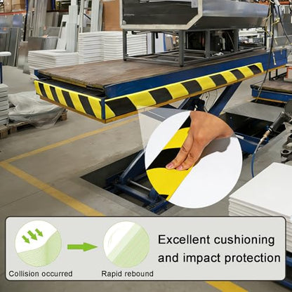 Garage Wall Protector, 196.9in/5m High-Visibility Yellow/Black Car Door Protection, Self-Adhesive Foam Wall Guard Bumper, Parking Assist Walls Equipment Dangerous Area