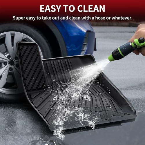 LASFIT Floor Mats & Cargo Mats for Volkswagen ID.4 2021-2026, All Weather TPE Custom Fit Floor Liners for VW ID.4 1st & 2nd Row Car Mats & Trunk Mats, Black - size: 2)2021-2026|For VW ID.4|Floor & Cargo
