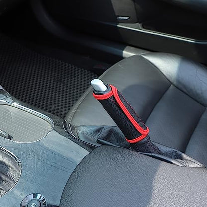 Handbrake Protective Cover Compatible with Chevy Corvette C6 2005-2013,Soft No-Slip Handbrake Cover Sleeve Leather Material Interior Accessories Protective Cover Decoration