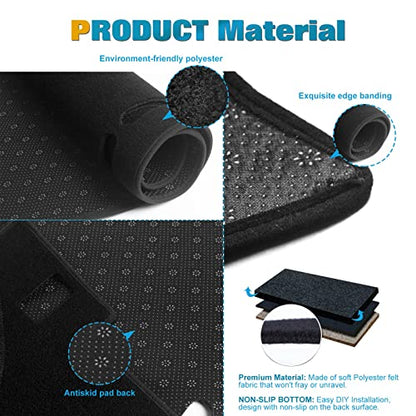x xotic tech Center Console Dashboard Mat Pre-Cut Non-Slip Sunshield Sun Glare Protector Dash Carpet Pad Black Cover Compatible with Ford Edge 2015 2016 2017 2018 2019 2020 2021 2022 2023 2024 2025 - color: Compatible with Edge 2015-2019