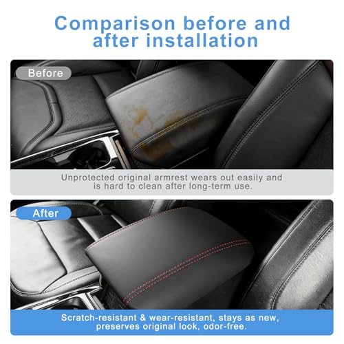 for 2020-2024 2025 2026 Ford Explorer Center Console Cover for 2020-2026 Ford Explorer XLT/Limited/ST/ST-Line/Timberline/Tremor/Platinum/King Ranch Accessories, Middle Console Armrest Cover - style: Style A