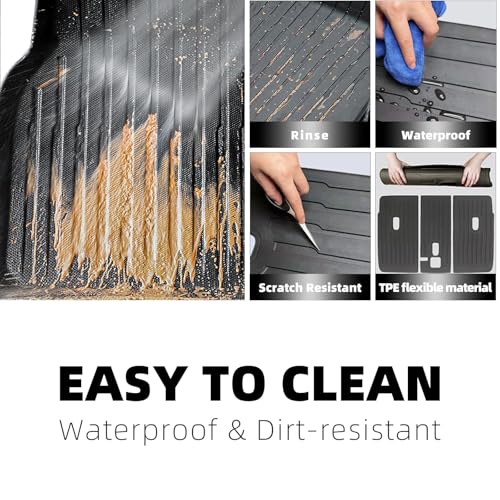 3PCS Cargo Liner Rear Seat Back Cover for 2026 Tesla Model Y Juniper 5-Seater, Injection Molded Seat Back Protector Mats, Waterproof Scratch Resistant Anti-Kick Backrest Covers for Trunk Cargo Area - size: for 2026 Tesla Model Y Juniper